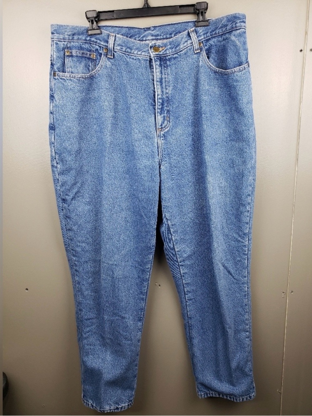 LL Bean Classic High-Waist Women’s Blue Denim Fleece-Lined Jeans